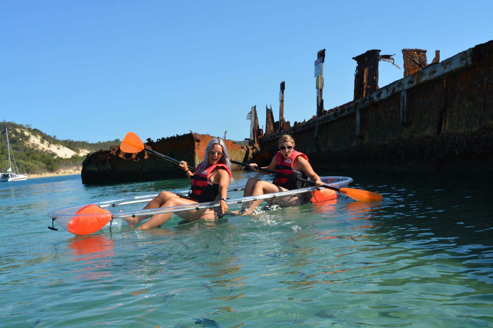 Glass bottom kayaking