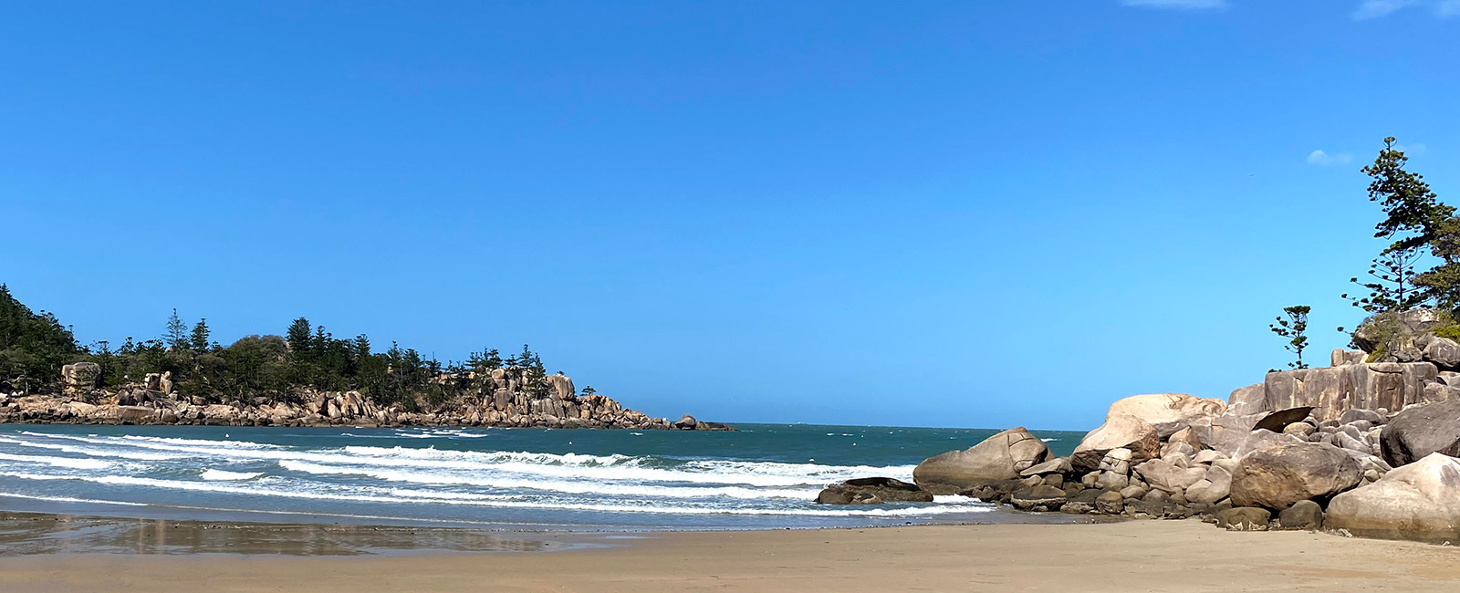 Radical Bay, Magnetic Island. A secluded beach surrounded by granite boulders