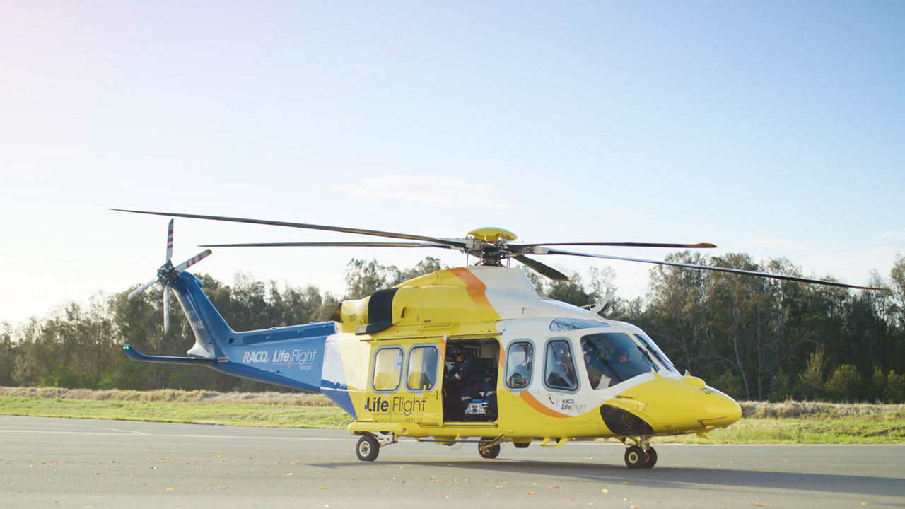 RACQ LifeFlight is a fleet of 10 helicopters across seven bases around Queensland