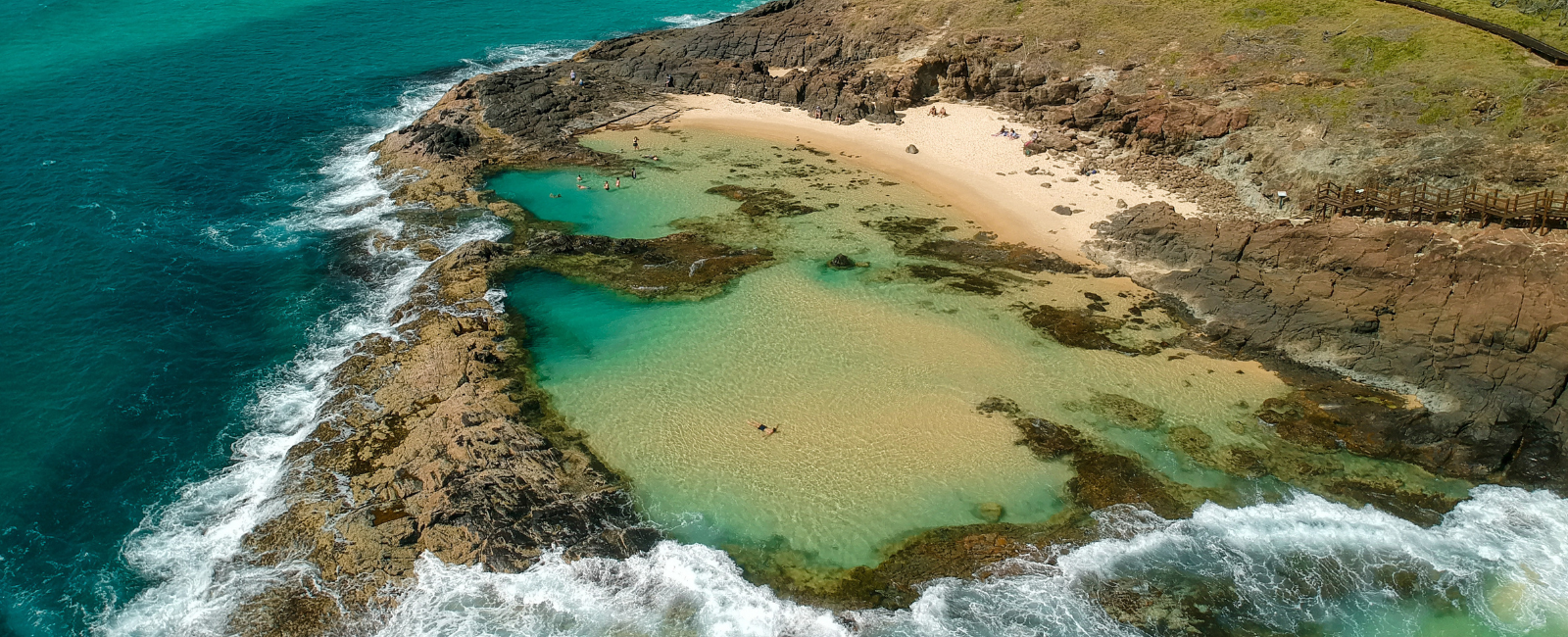 Birdseye view of Champagne Pools