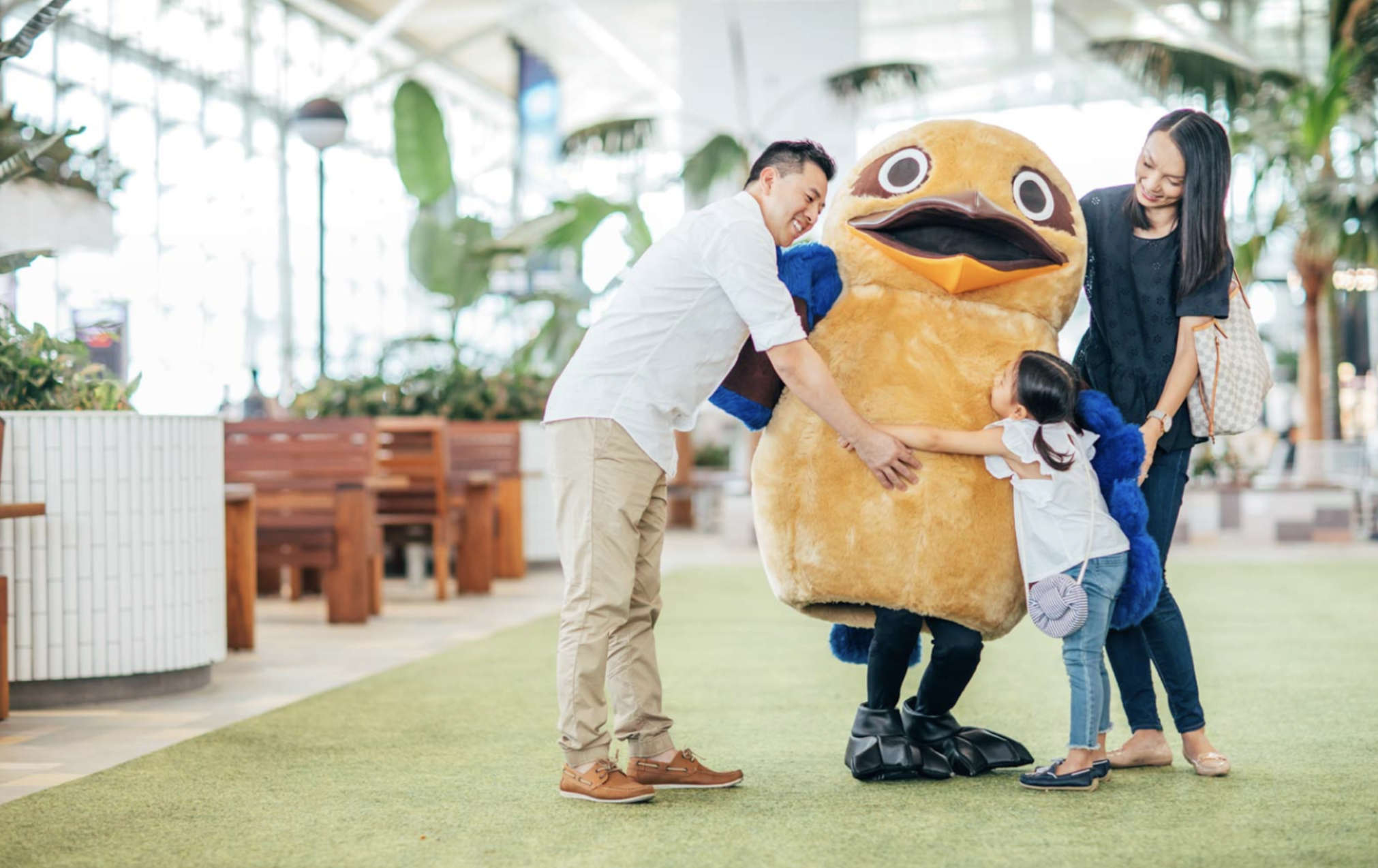 Chinese family at brisbane airport