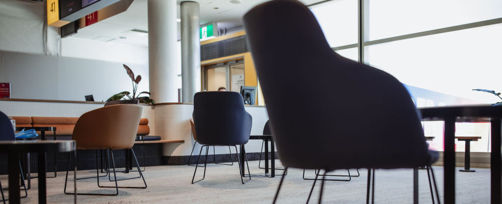 Brisbane Airport refreshed interior design, low angle