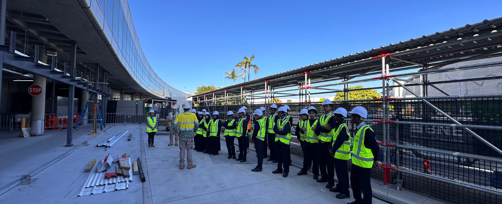 Brisbane Airport construction professionals students