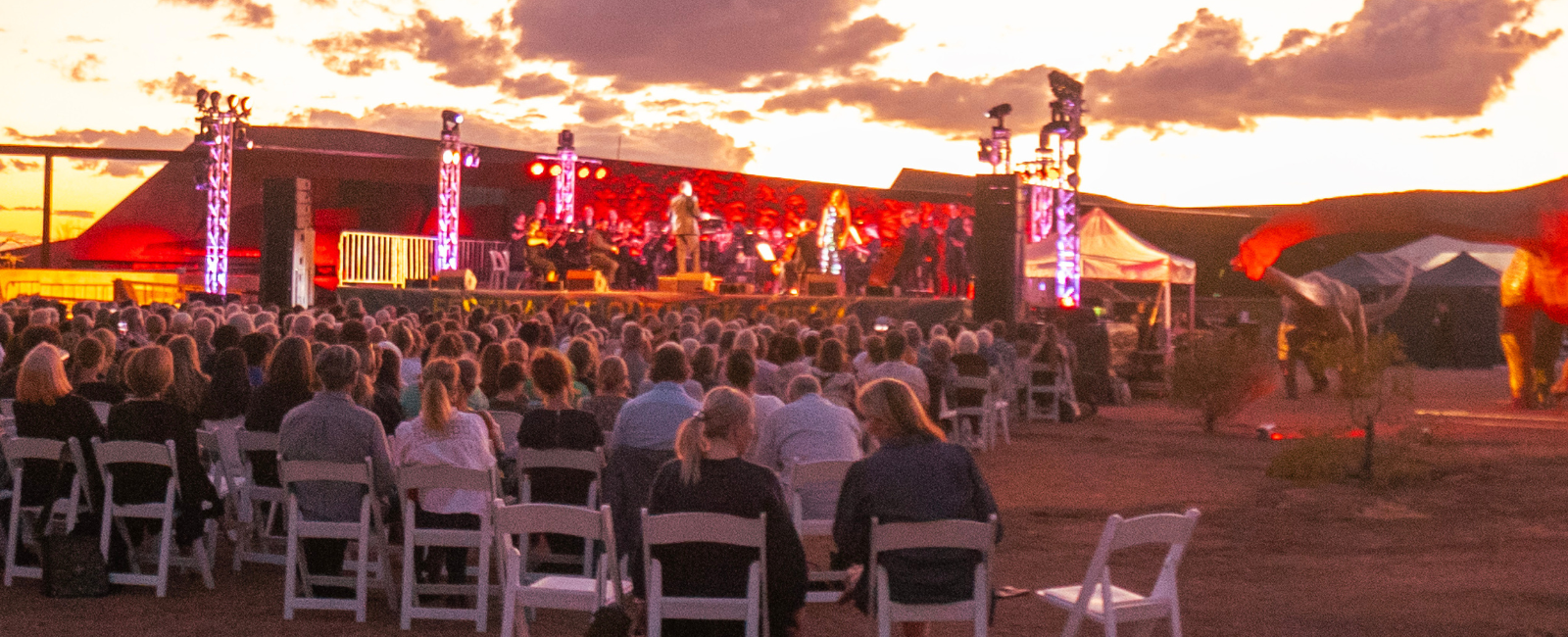 Outback Opera stage at sunset