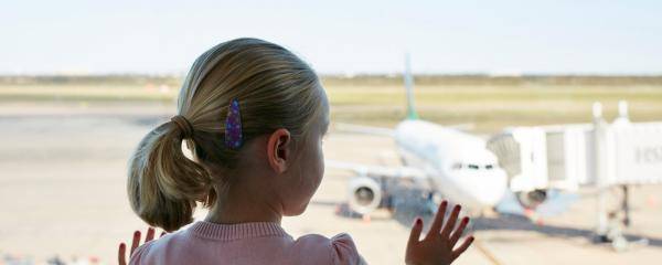 Plane spotting with children