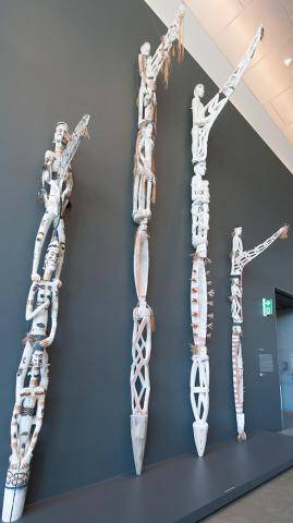 Bisj poles from Indonesia - QAGOMA